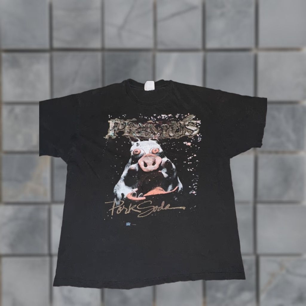 Hanes VINTAGE Primus T Shirt City XL Black Pork Soda Tour Distressed Logo Men 1993 Pig Liquid 22x26 Size US XL / EU 56 / 4 - 1 Thumbnail