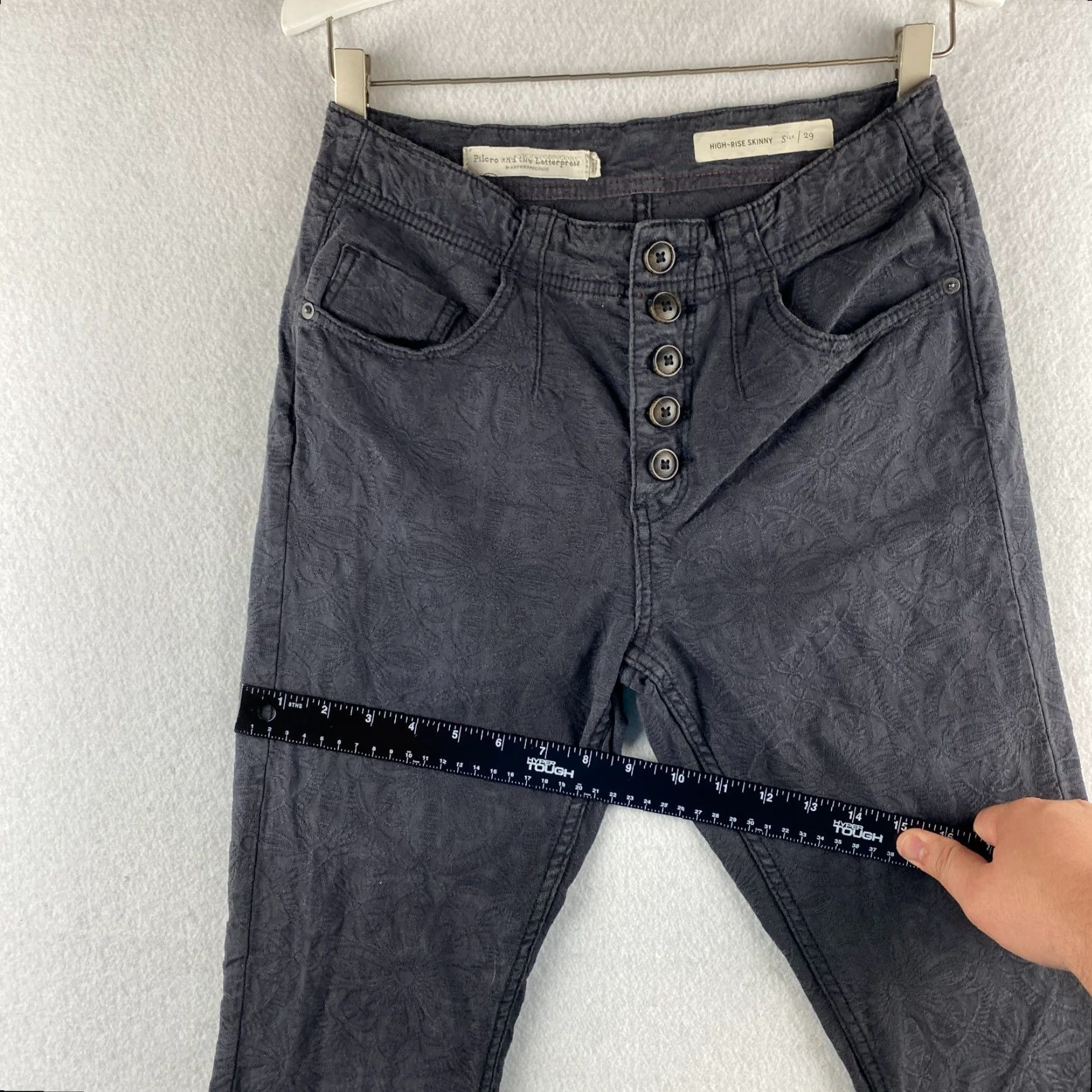 Anthropologie Anthropologie Pilcro And The Letter Press Pants Women's Black High-Rise Skinny 29 Pants Size 29" - 7 Thumbnail