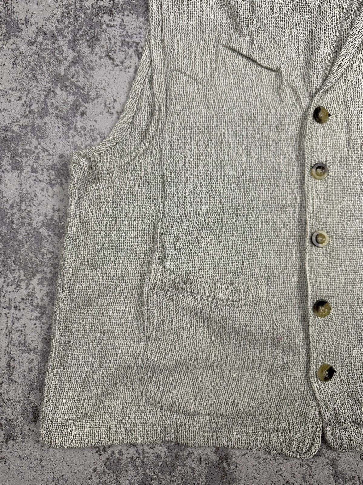 Vintage C&A Wabi-Sabi Textured Vest Japan Inspired Minimalist Style Size US L / EU 52-54 / 3 - 2 Thumbnail