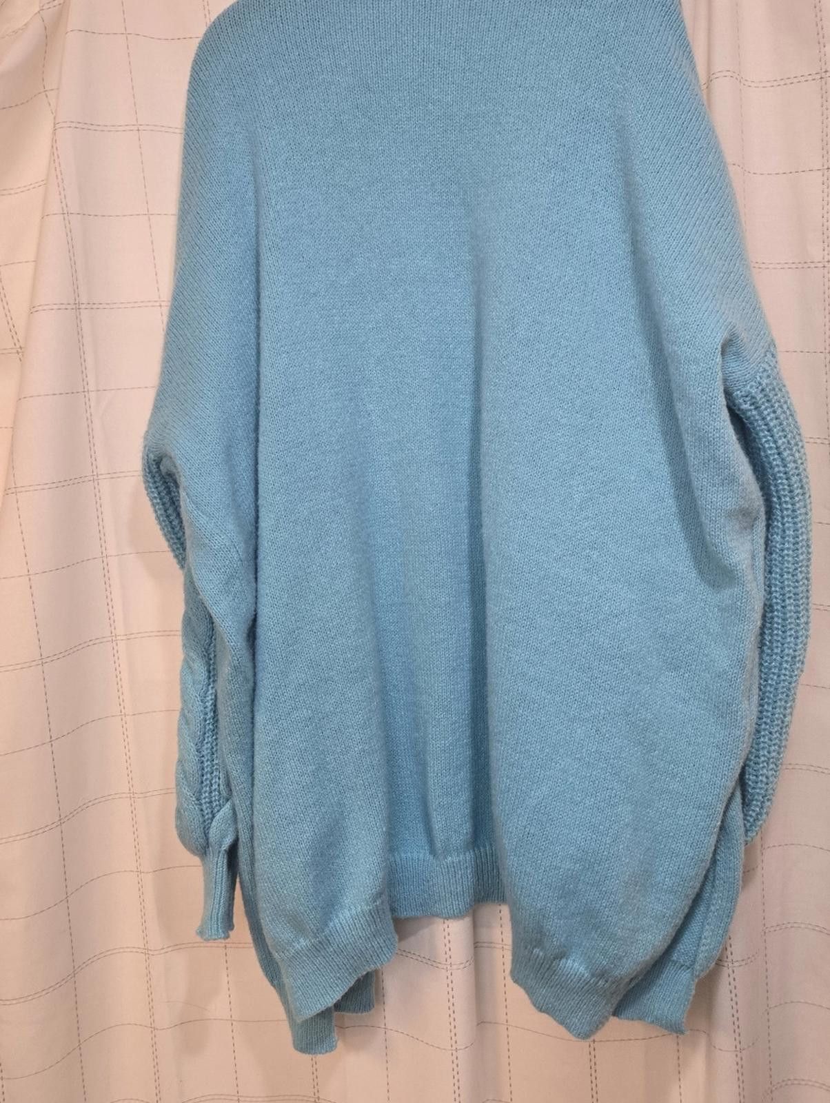 Other Blue Chunky Knit Cardigan Size XXL / US 16-18 / IT 52-54 - 6 Thumbnail