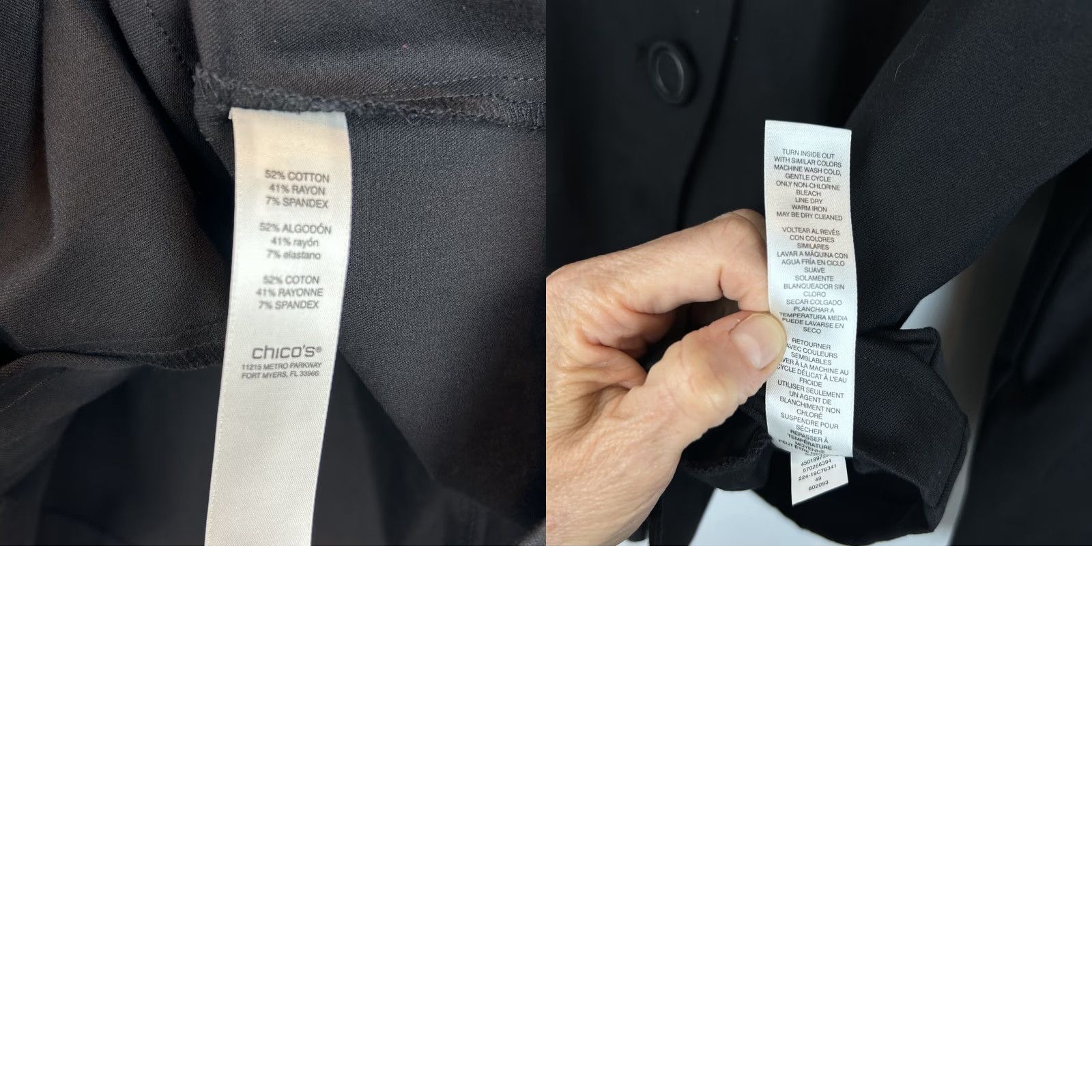 Vintage Chicos Jacket Womens Large Button Sz 2 Blazer Black Casual Capsule New Size L / US 10 / IT 46 - 8 Thumbnail