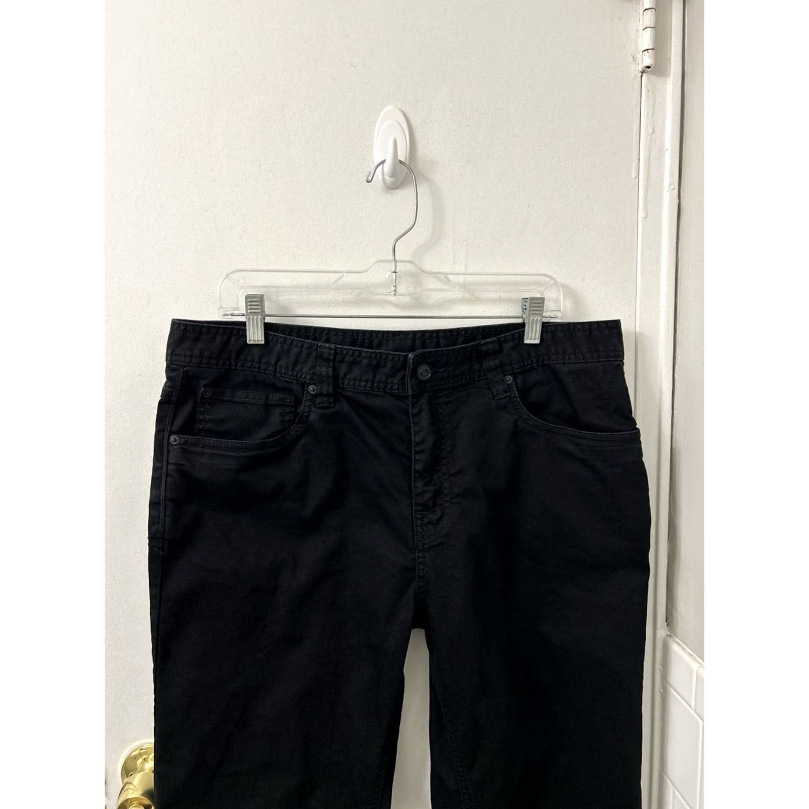 Prana Prana Bridger Slim Fit Pants Mens 36x33 Black Denim 5-Pocket Organic Cotton Blend Slim Straight Leg"} Size US 36 / EU 52 - 2 Thumbnail