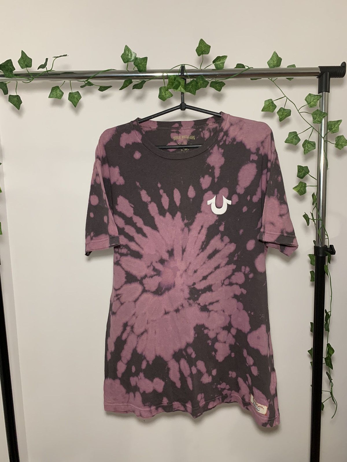 True Religion × Vintage True Religion Tie-Dye T-Shirt- Purple/black Size US L / EU 52-54 / 3 - 1 Thumbnail