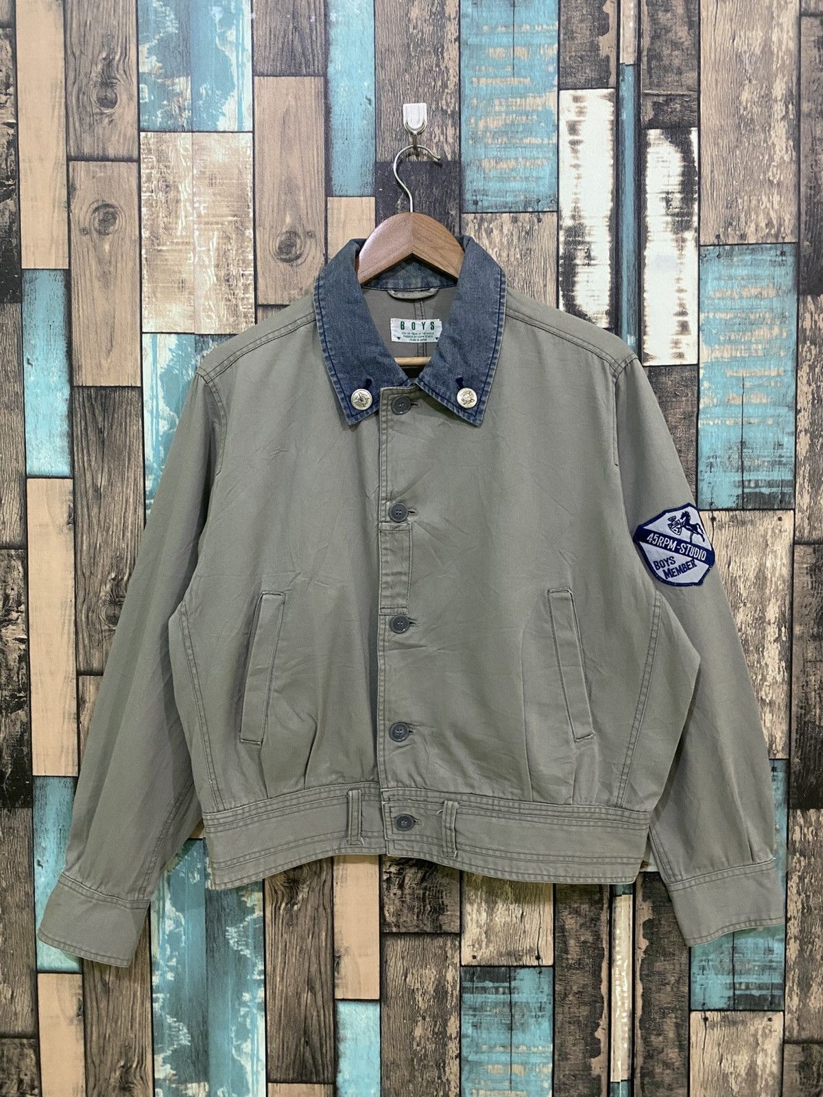 45rpm × Vintage Vintage 45rpm Boys Member Denim Collar Jacket Size US M / EU 48-50 / 2 - 1 Thumbnail