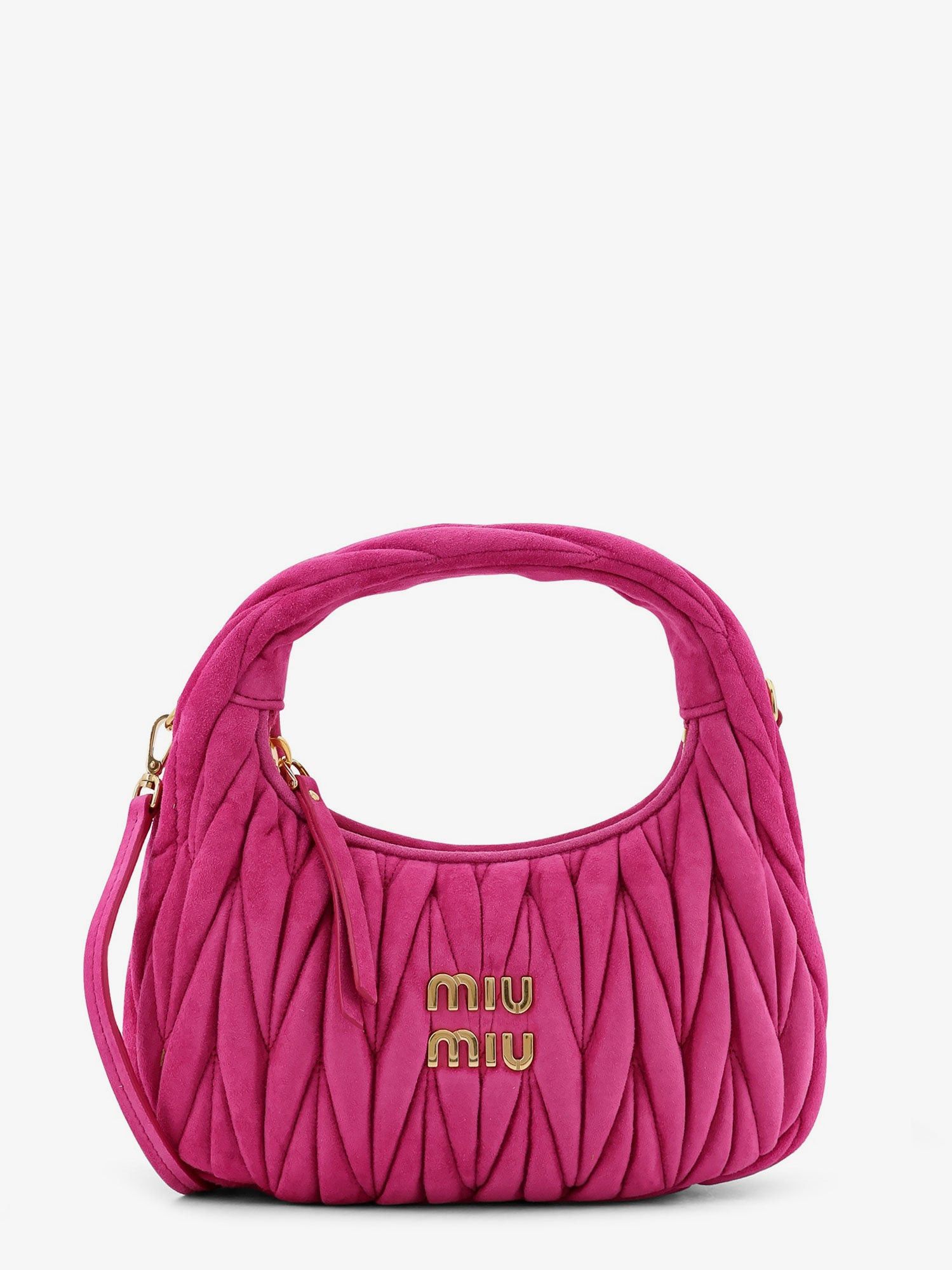 Miu Miu Wander Matelasse Suede Shoulder Bag Size ONE SIZE - 1 Thumbnail
