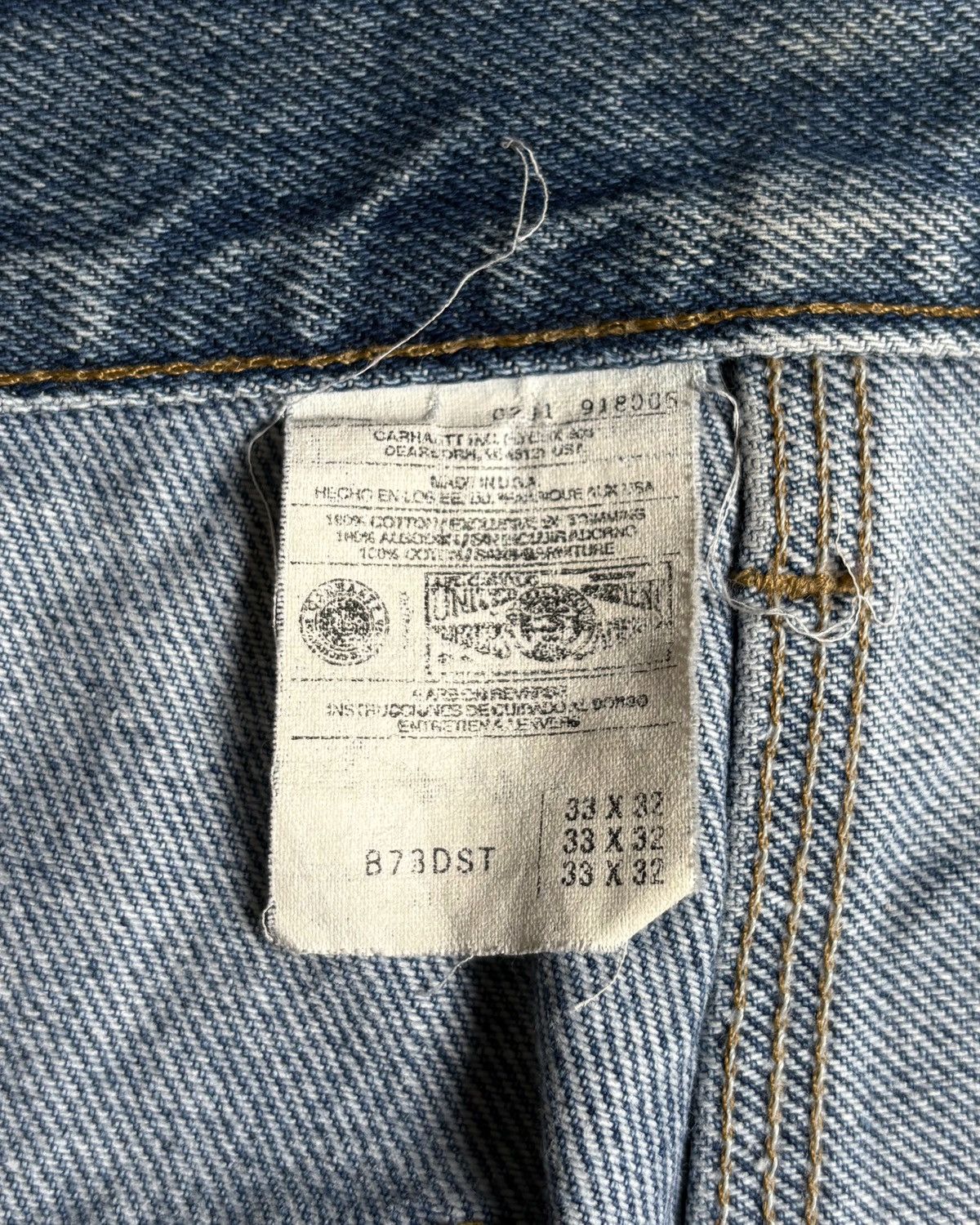 Carhartt Vintage Faded Denim Carhartt Double Knee Pants Size US 32 / EU 48 - 8 Thumbnail