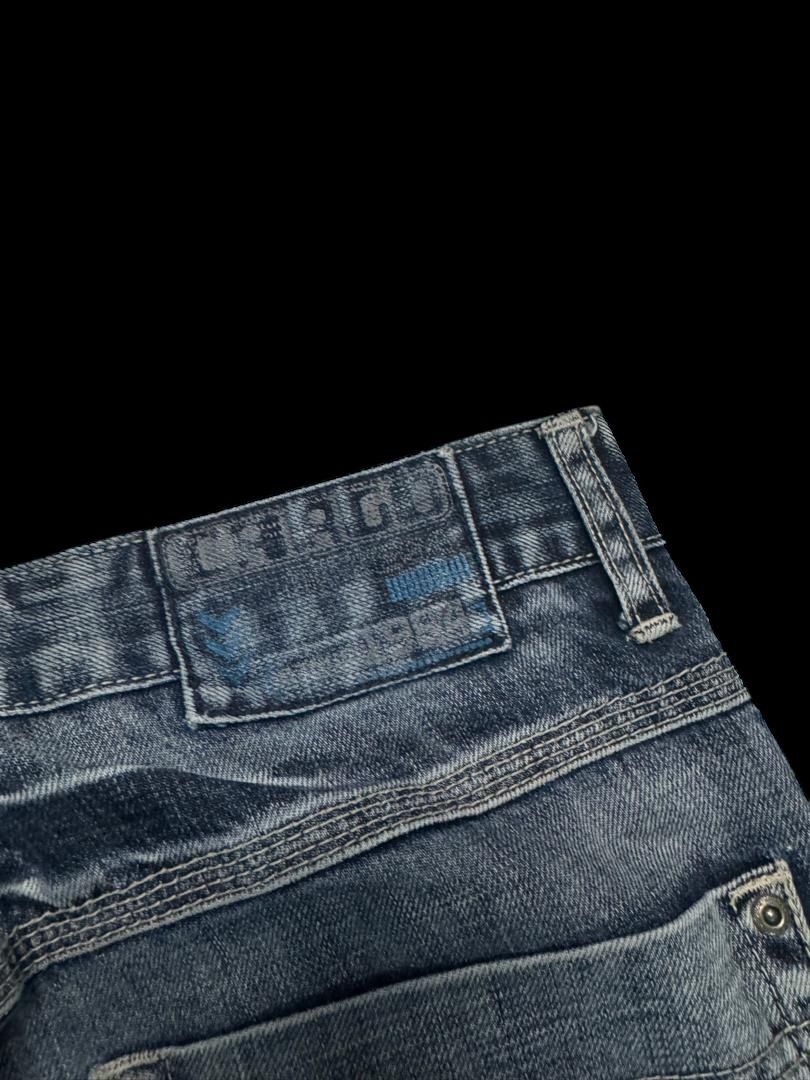 Tornado Mart Vintage 90s Style Japanese Denim Washed Distress Double knee Size US 31 - 19 Thumbnail
