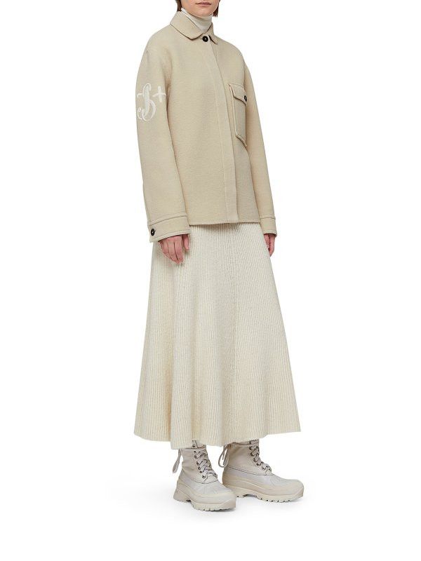 Jil Sander o1loc1c0426 Wool Jacket in Beige Size L / US 10 / IT 46 - 2 Thumbnail