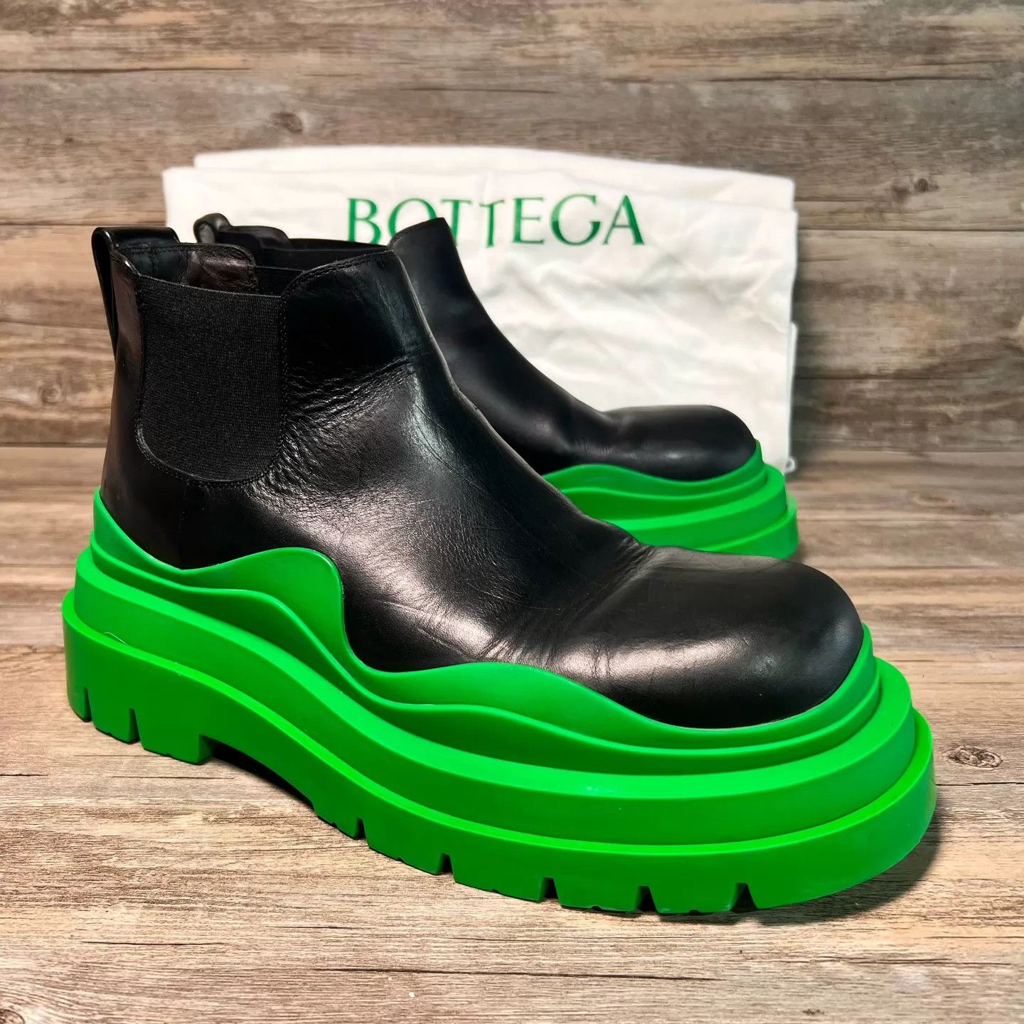 Bottega Veneta Bottega Veneta Rail Green Sole Chelsea Boots 42 97 New Size US 9 / EU 42 - 2 Thumbnail