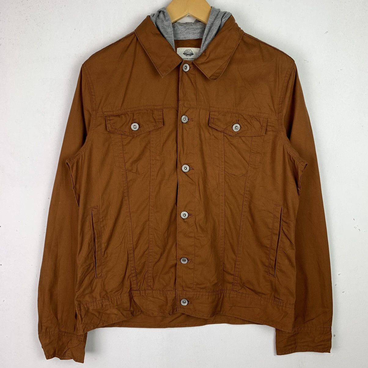 Japanese Brand × Vintage Vintage Japanese Brand Button Up Hooded Jacket Size US L / EU 52-54 / 3 - 1 Thumbnail