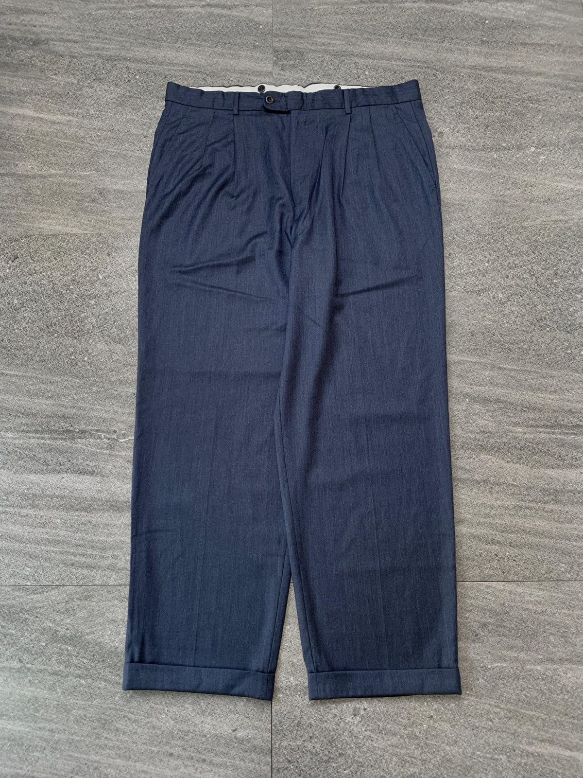 Hermes FREE TAX! 2000s BIG SIZE Cuffed Trousers - 36” Size US 35 - 2 Thumbnail