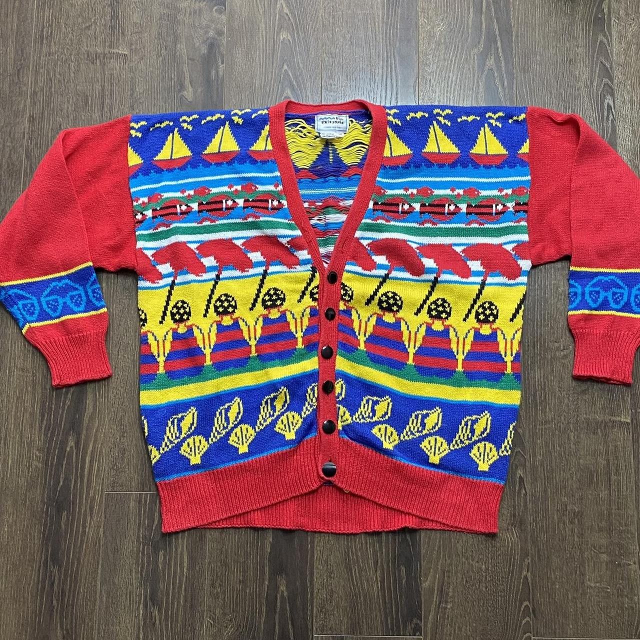 Other vintage Rue britannia knitted patterned button up v neck Size US L / EU 52-54 / 3 - 1 Thumbnail