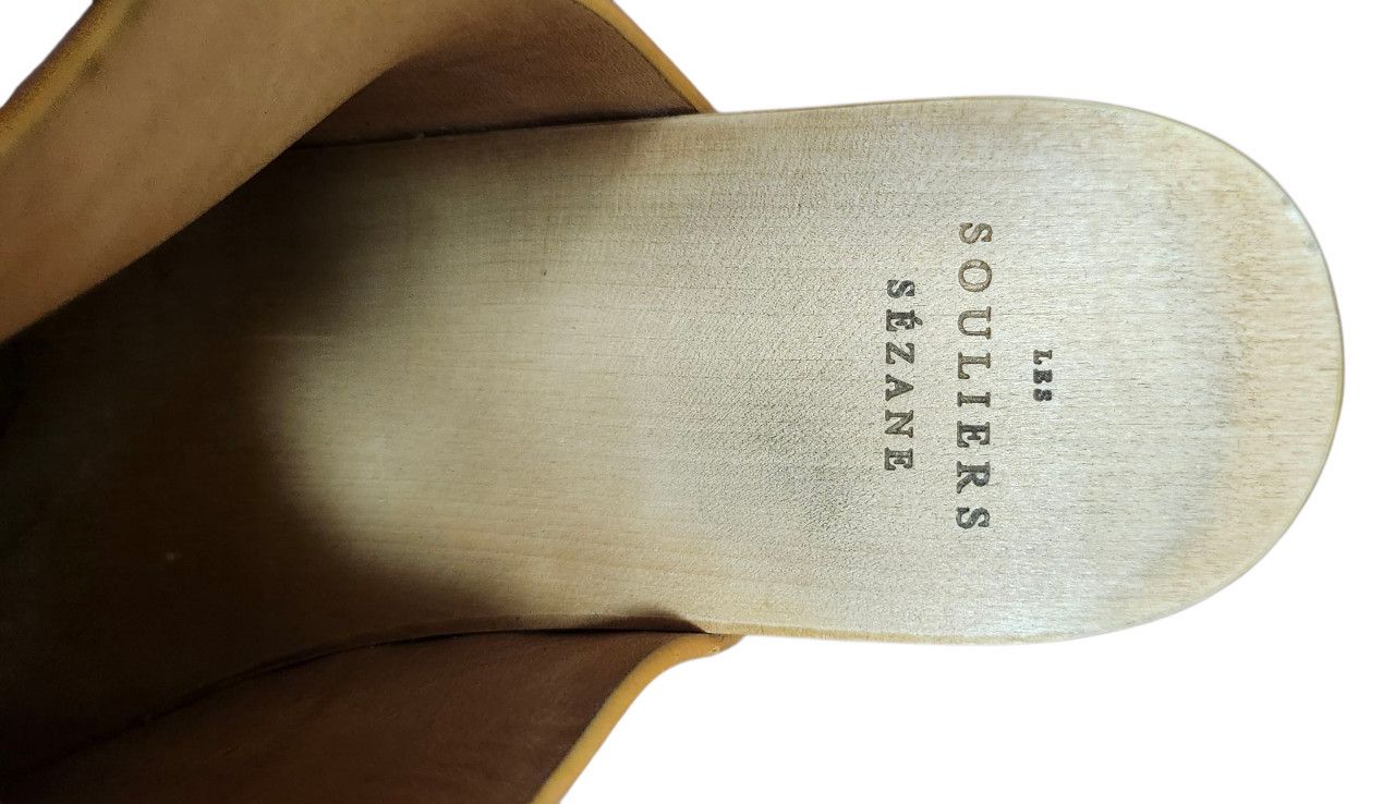 Sezane Sezane Dakota High Clogs Terracotta Wooden Buckle Chunky Size US 8 / IT 38 - 9 Thumbnail