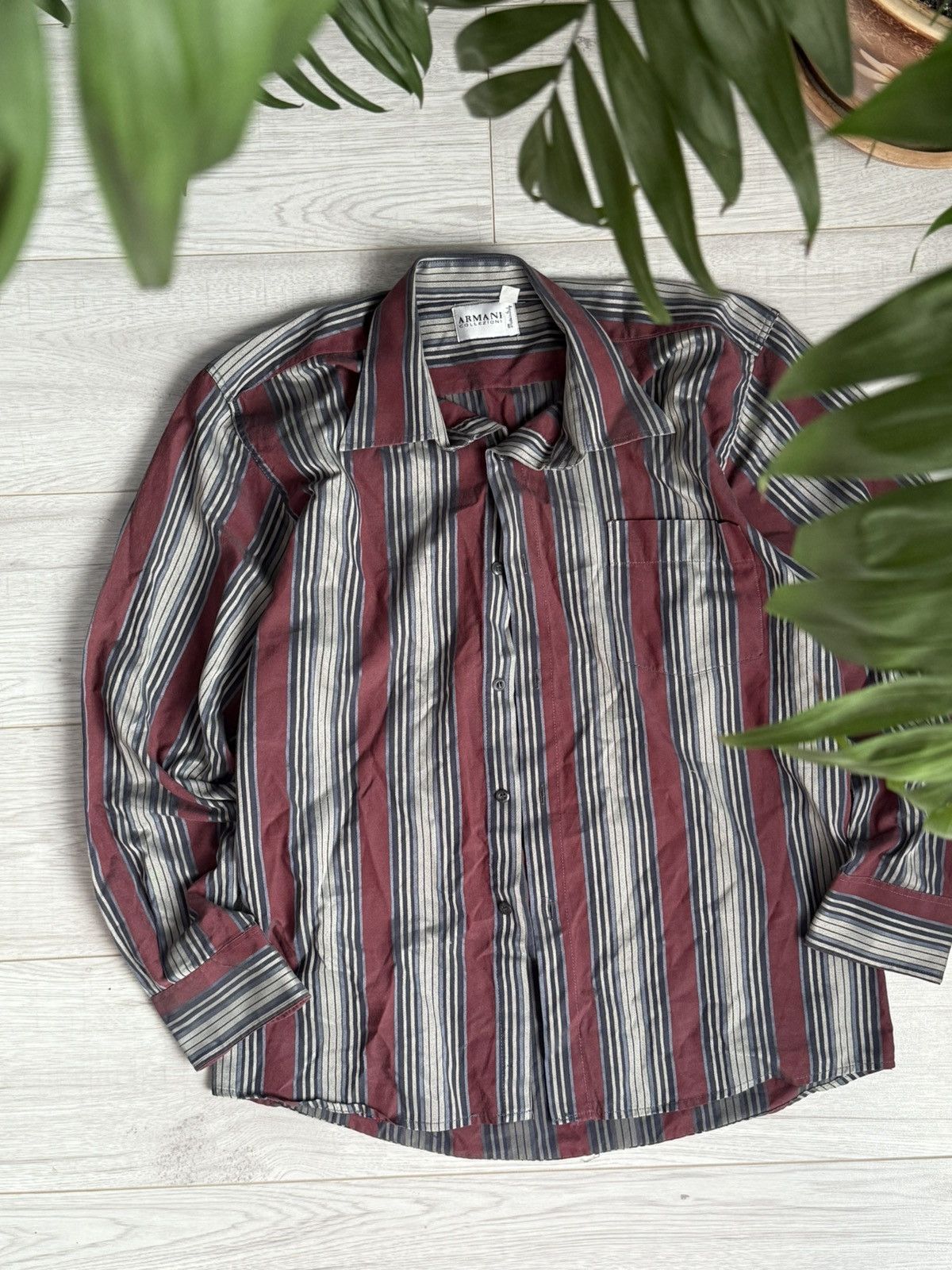 Armani Collezioni Vintage Armani striped shirt Size US L / EU 52-54 / 3 - 1 Thumbnail