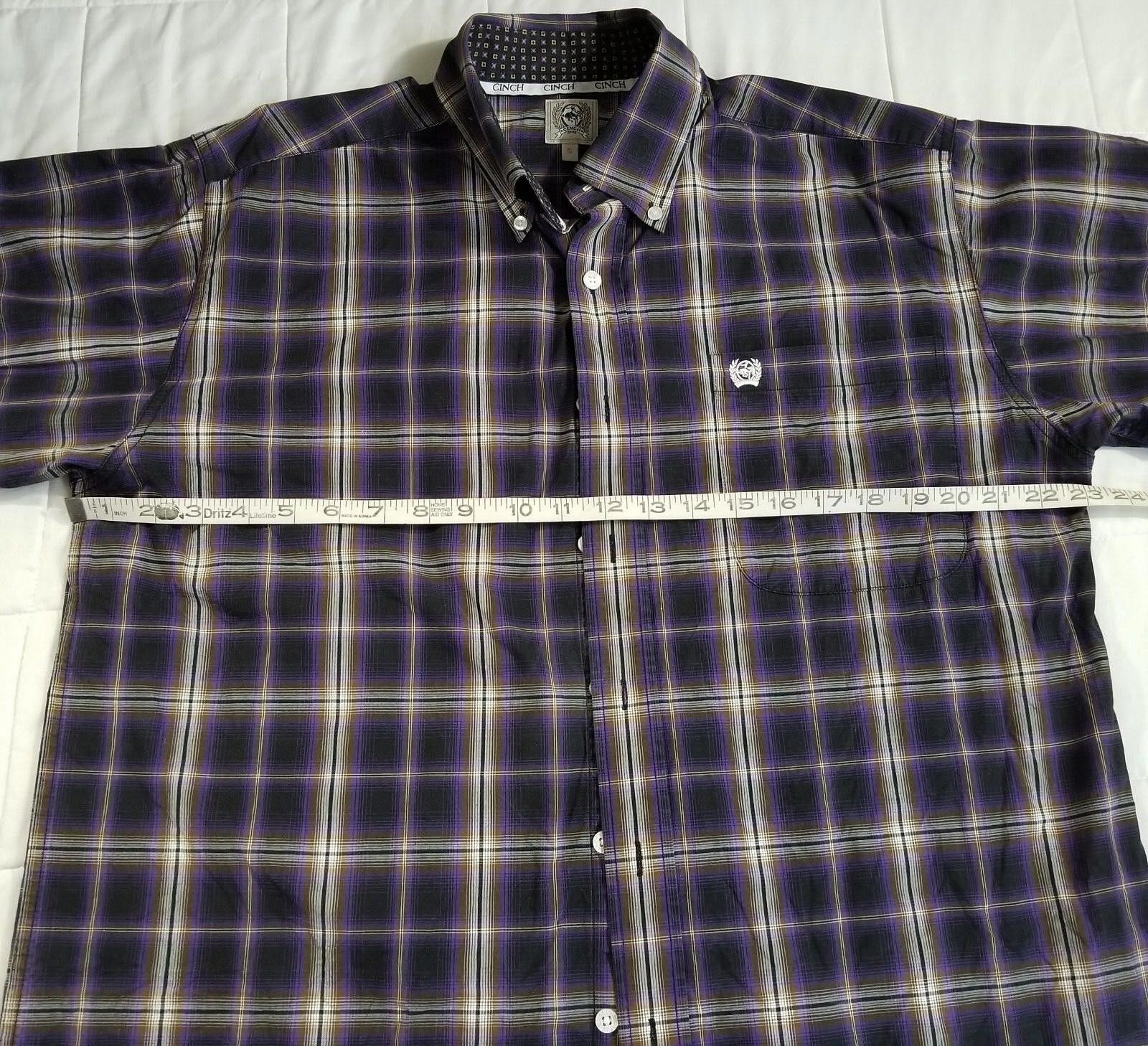 CINCH Cinch Small Purple Plaid Long Sleeve Button Down Size US S / EU 44-46 / 1 - 6 Thumbnail
