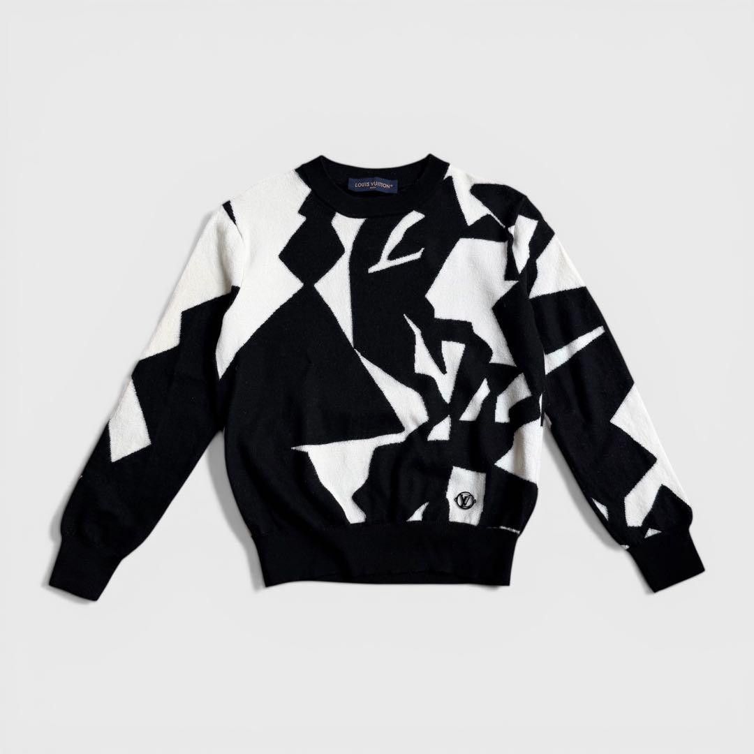 Louis Vuitton Louis Vuitton Abstract Houndstooth Knit Crew Neck Size US M / EU 48-50 / 2 - 2 Thumbnail