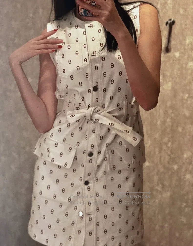 Hermes Hermes Pig Nose Logo Printed Dress Size XS / US 0-2 / IT 36-38 - 5 Thumbnail