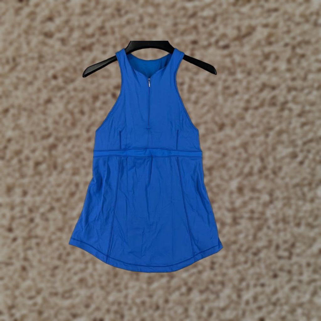 Lululemon Lululemon Shirt Women 6 Blue Zippy Run Tank Pockets Luxtreme Fabric Power Size M / US 6-8 / IT 42-44 - 1 Thumbnail