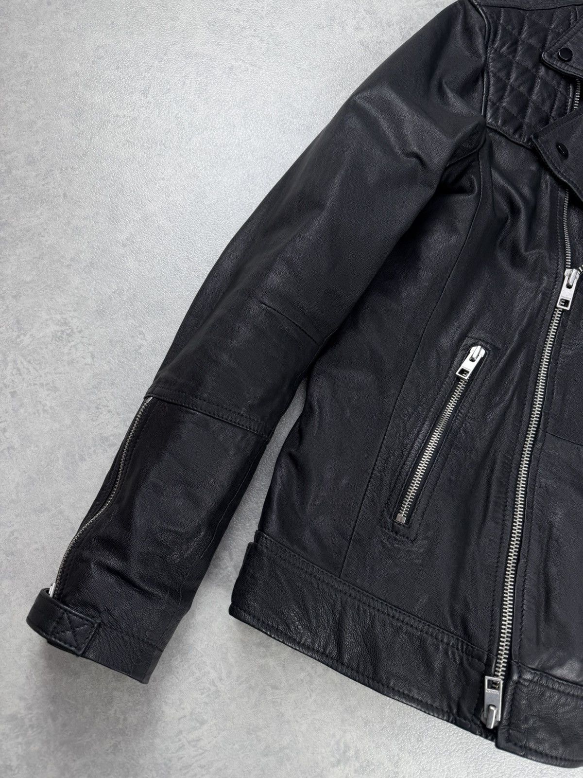 Allsaints AllSaints Kushiro Leather Biker Jacket Mens S Black Size US S / EU 44-46 / 1 - 3 Thumbnail