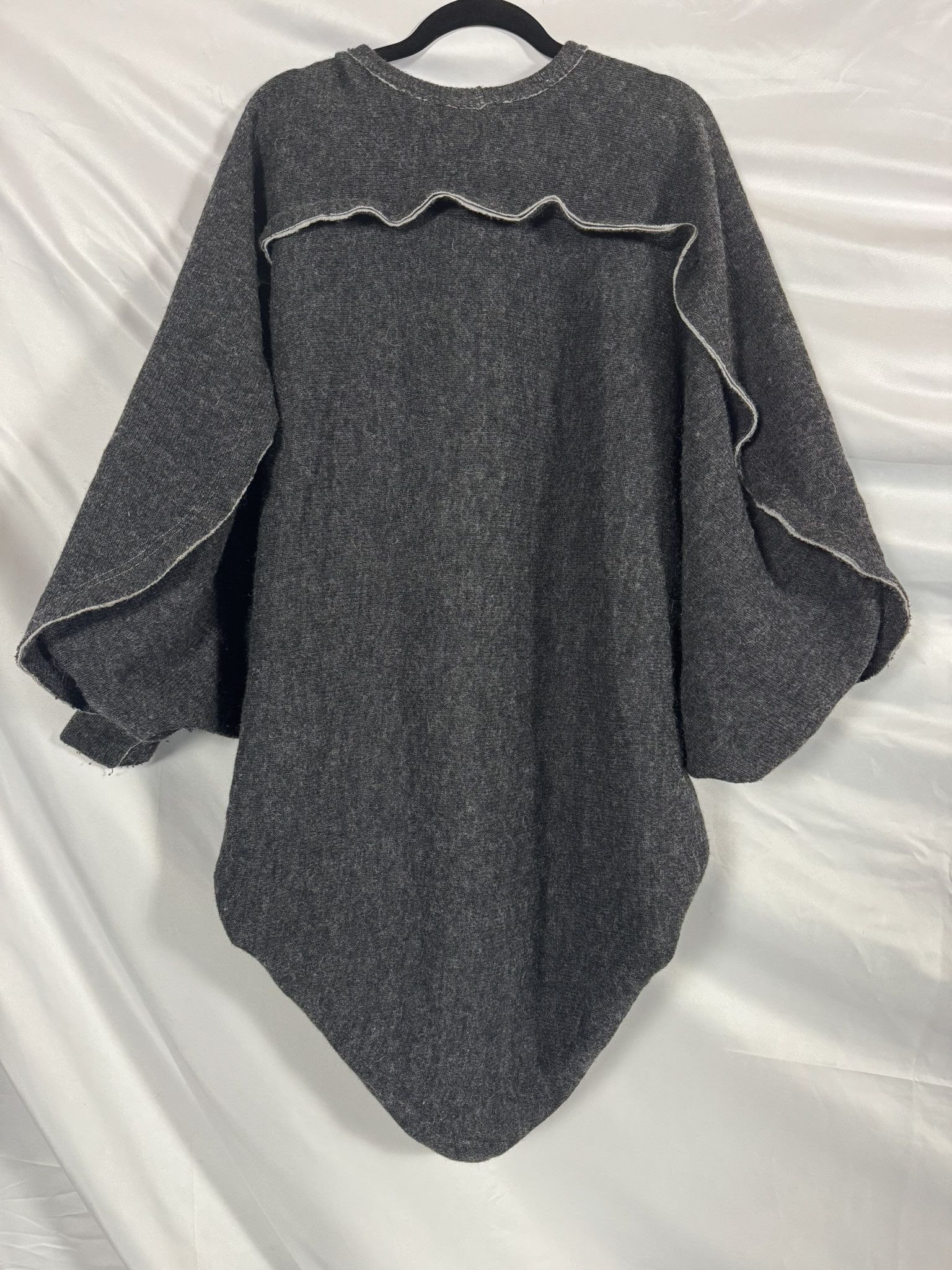 Y's Y's Yohji Yamamoto Knit Poncho Pullover Collared Wool Size S / US 4 / IT 40 - 2 Thumbnail