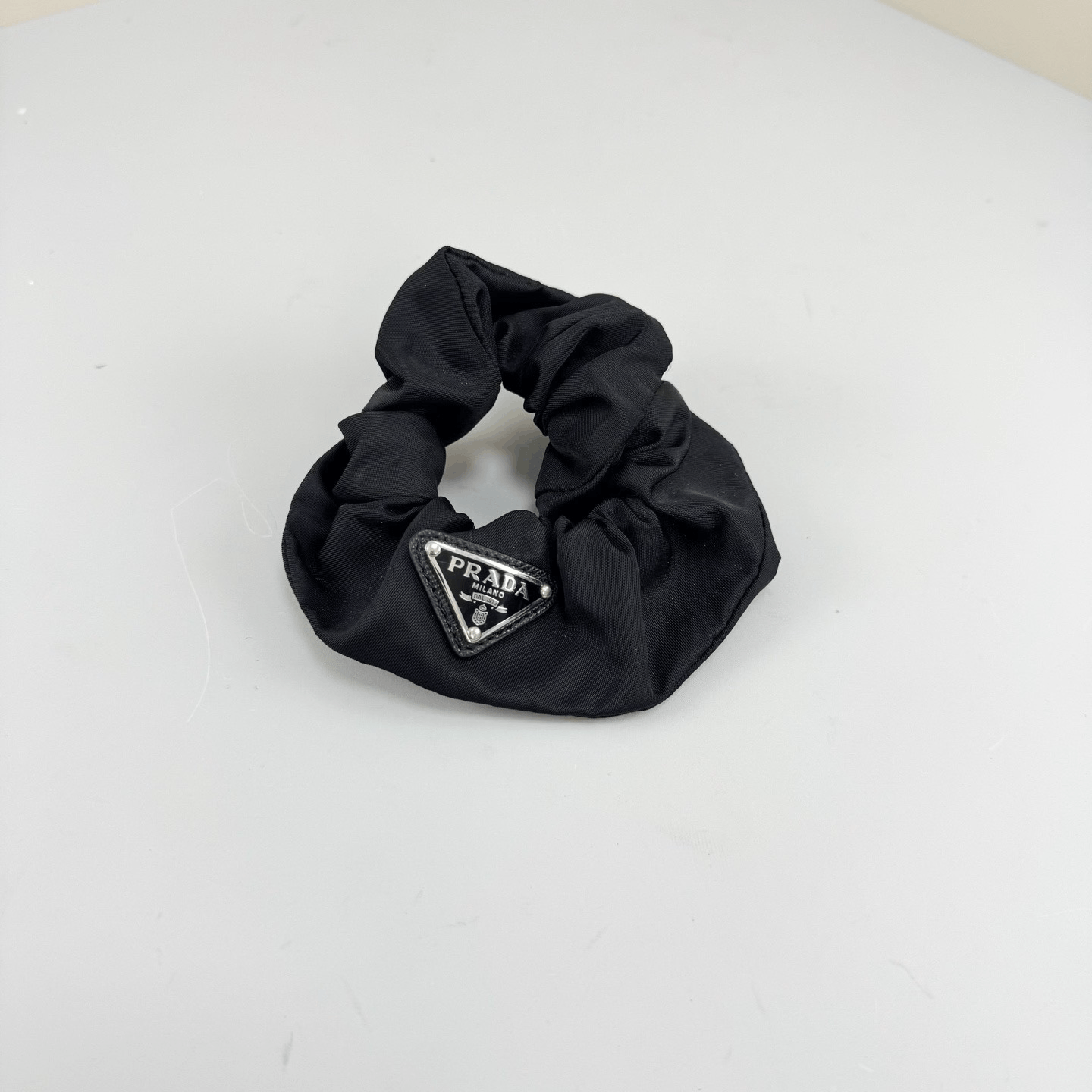 Prada Prada Triangle Logo Nylon Scrunchie Size ONE SIZE - 1 Thumbnail