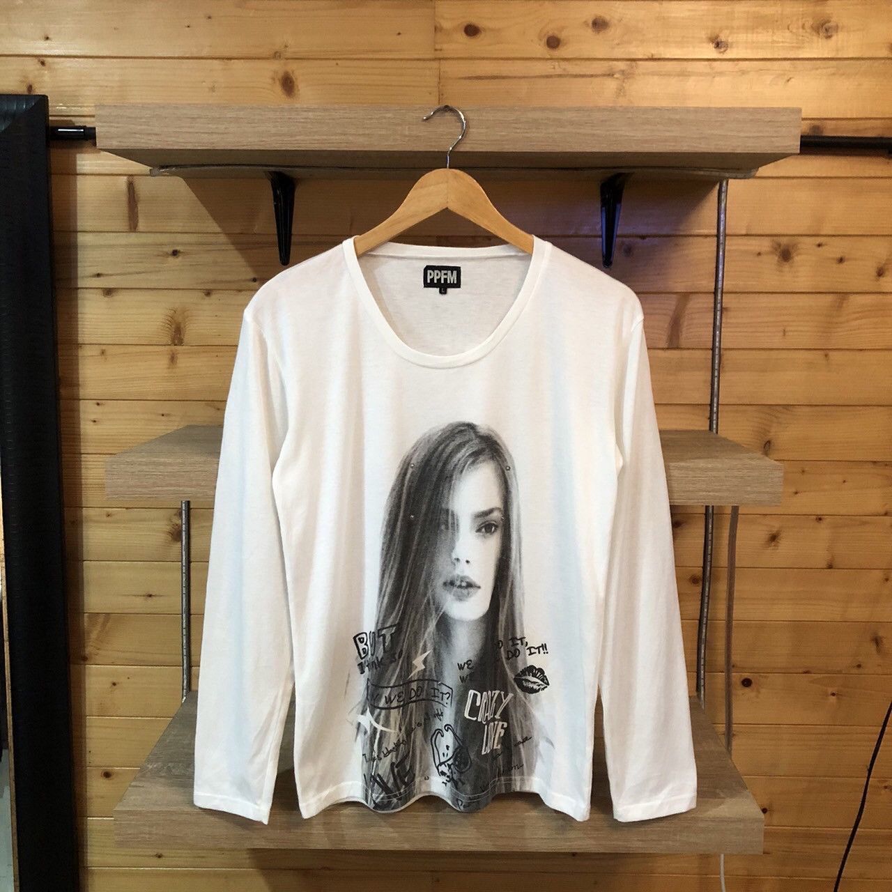 If Six Was Nine × Le Grande Bleu (L.G.B.) × PPFM PPFM Y2K Poem Longsleeve Size US L / EU 52-54 / 3 - 1 Thumbnail