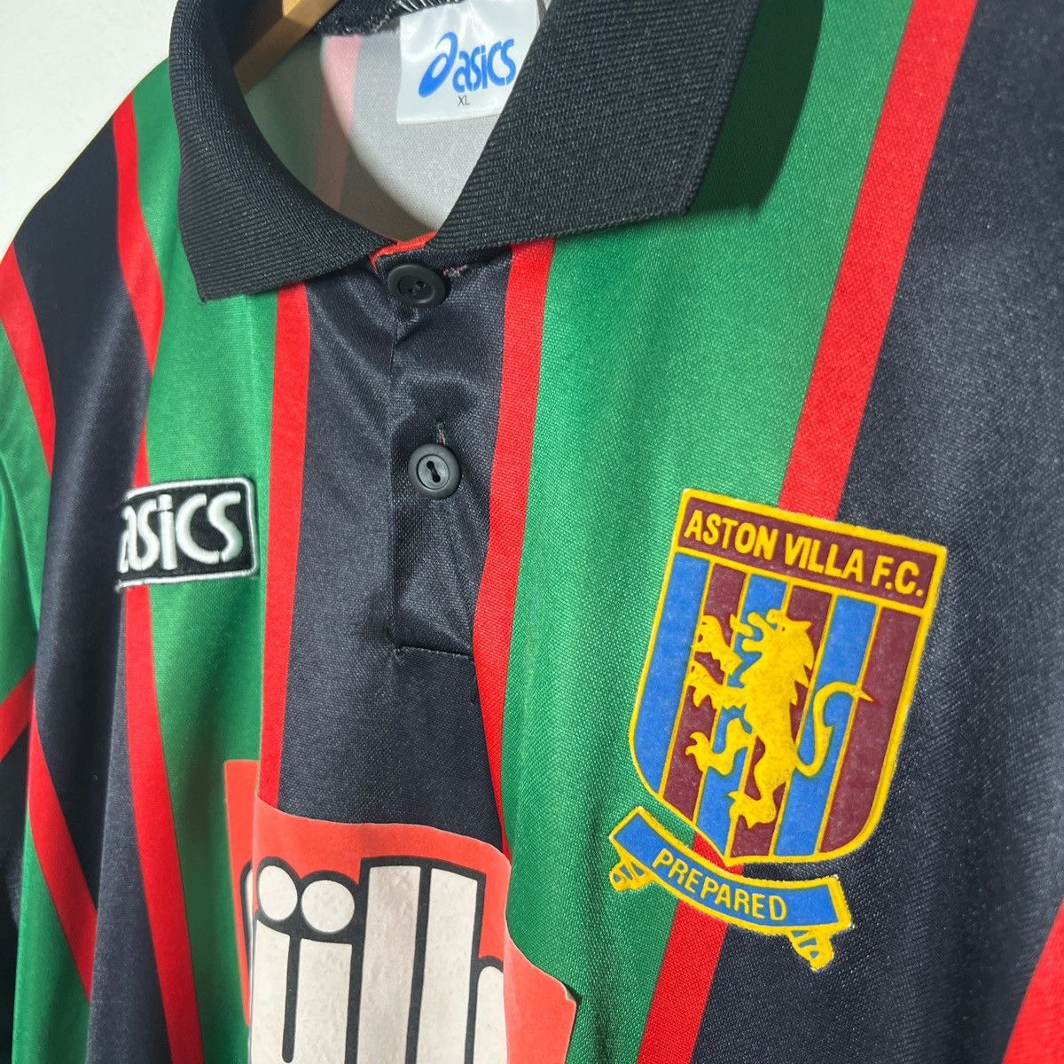 Asics Aston Villa 1993-1995 Away Jersey | Vintage Soccer Size US XL / EU 56 / 4 - 2 Thumbnail