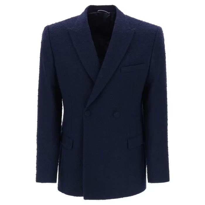 image of Dior O1S22I1N0524 Double-Breasted Jacket In Blue, Men's (Size Medium)