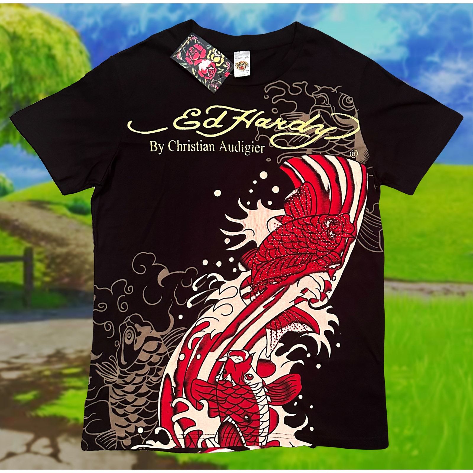 Ed Hardy ed hardy by christian audigier koi fish graphic tee shirt Size US M / EU 48-50 / 2 - 2 Thumbnail
