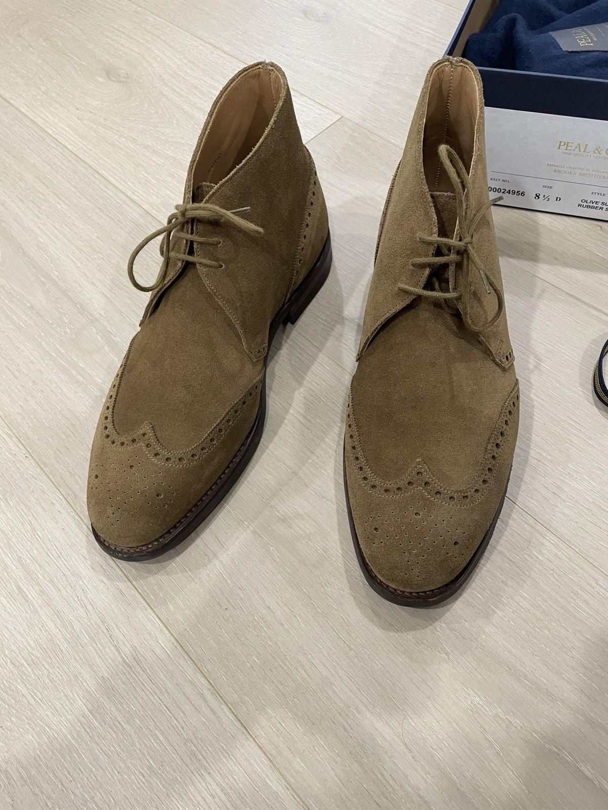 Brooks Brothers Brooks Brothers + Peal & Co Olive Suede Chukka Boot - 8.5D Size US 8.5 / EU 41-42 - 8 Thumbnail