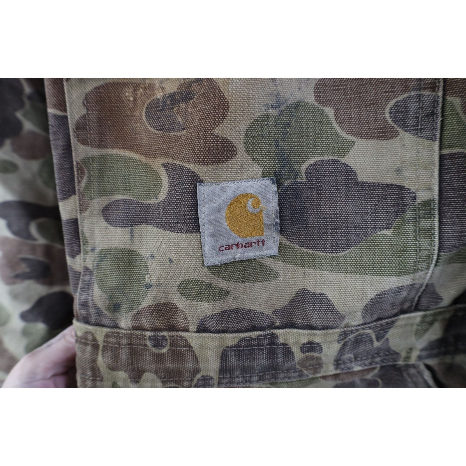 Carhartt Vintage 80s Carhartt Distressed Duck Camouflage Coveralls Size US XXL / EU 58 / 5 - 5 Thumbnail
