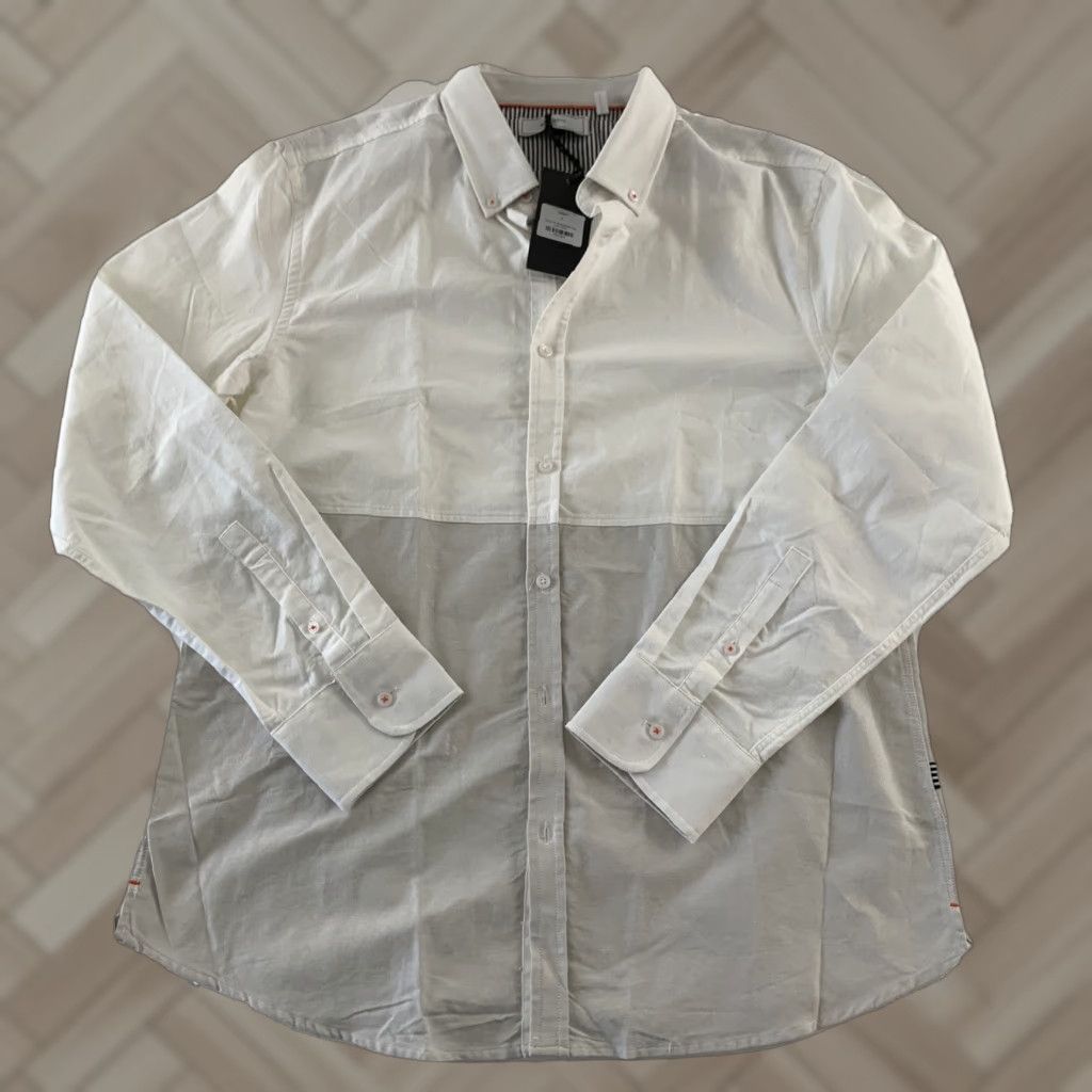 Vintage Five Four Jersey Long Sleeve Button-Up Shirt XL White Mens Size US XL / EU 56 / 4 - 1 Thumbnail