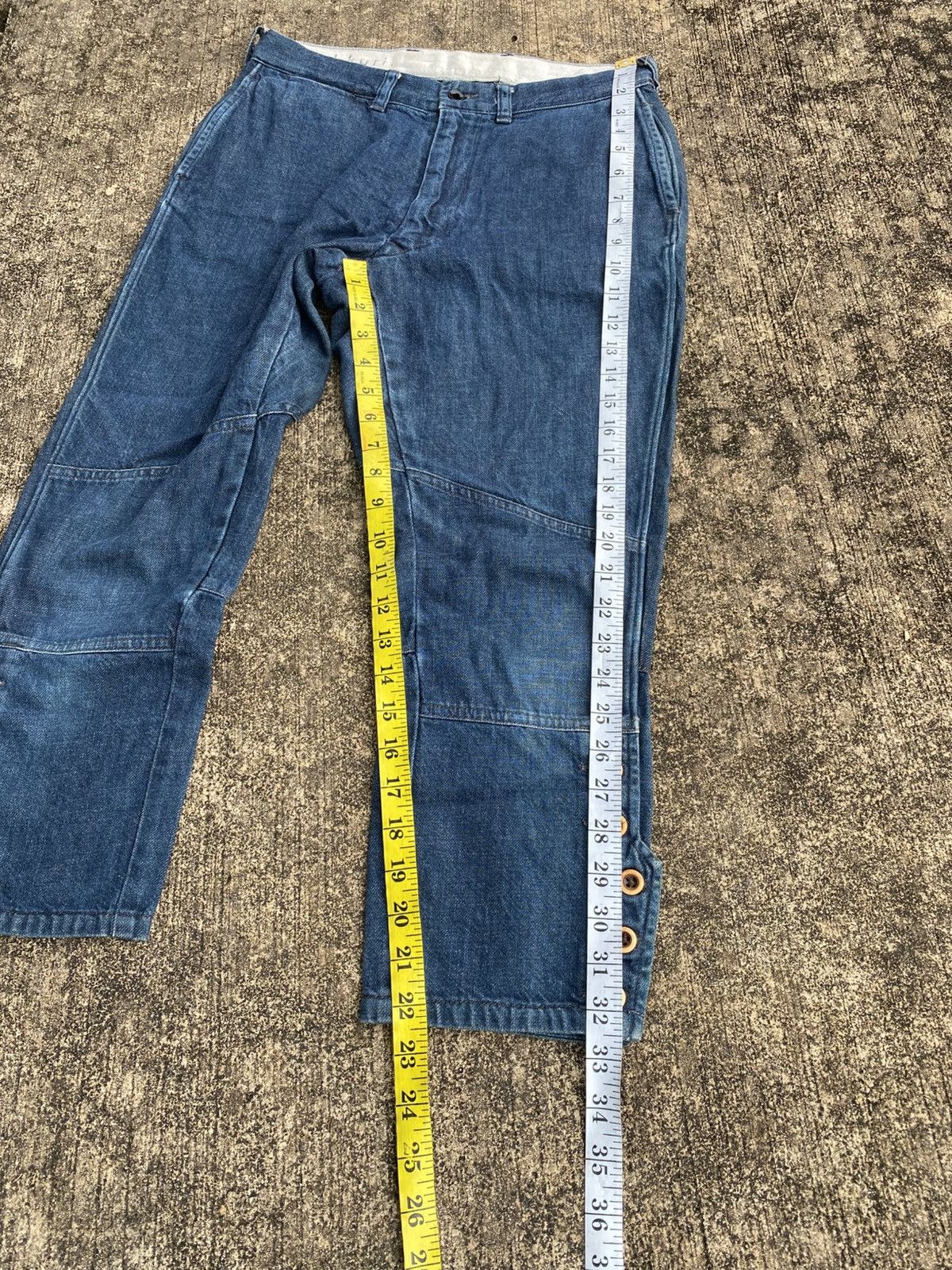 45rpm ❗️Vintage 45RPM 3/4 Japanese Denim Pants with Button Leg Size US 29 - 13 Thumbnail
