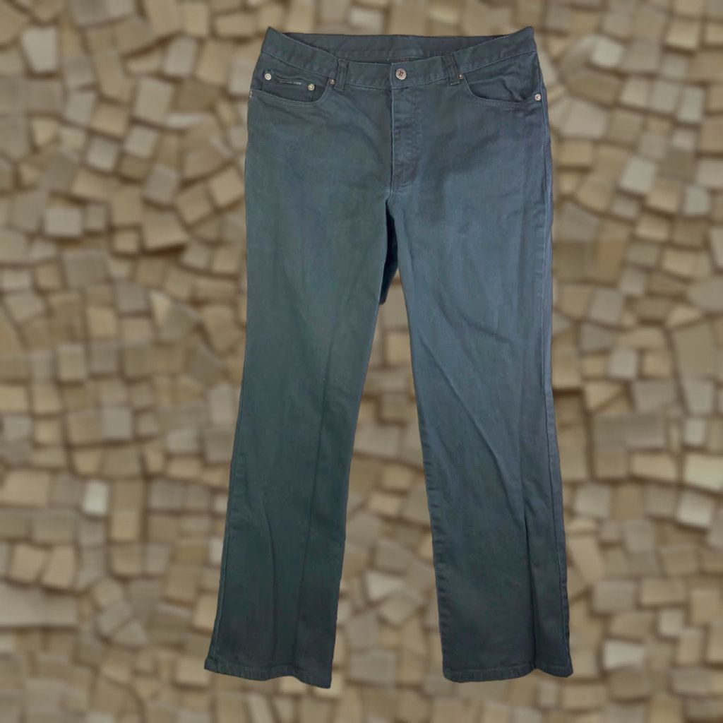 Sea New York New York Jeans Straight Womens Size 14 Average 32x29 Measured Black Jeans Regular Fit Denim Cotton Mid Rise Zip Αν Size 36" / US 14 / IT 50 - 1 Thumbnail