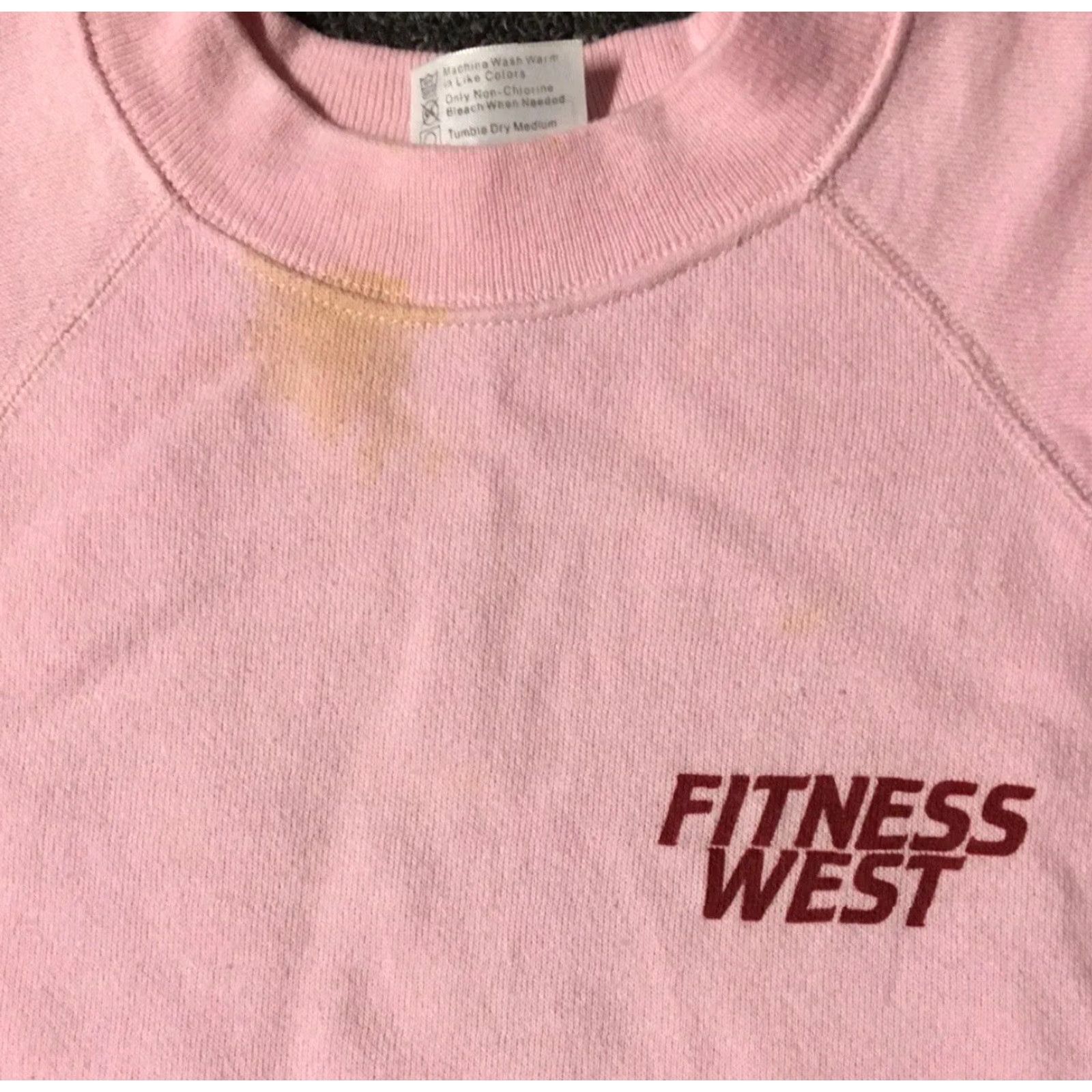 Vintage VINTAGE 80s Use A Weight Or Be One Faded Gym Sweatshirt Sweatshirt Pink Small Mens Weightlifting Humor 90s Size US S / EU 44-46 / 1 - 5 Thumbnail