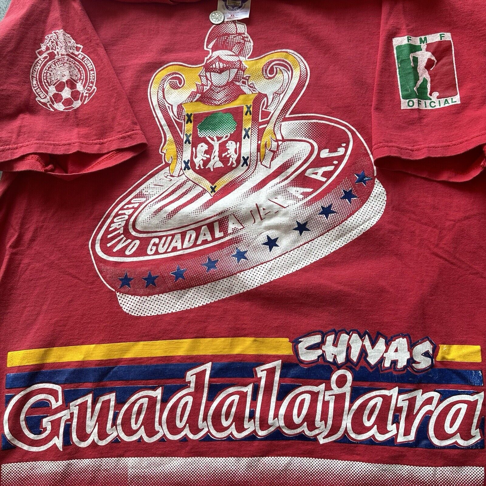 Vintage Vintage 90s Chivas De La Guadalajara All Over Print T-Shirt Size US XL / EU 56 / 4 - 3 Thumbnail