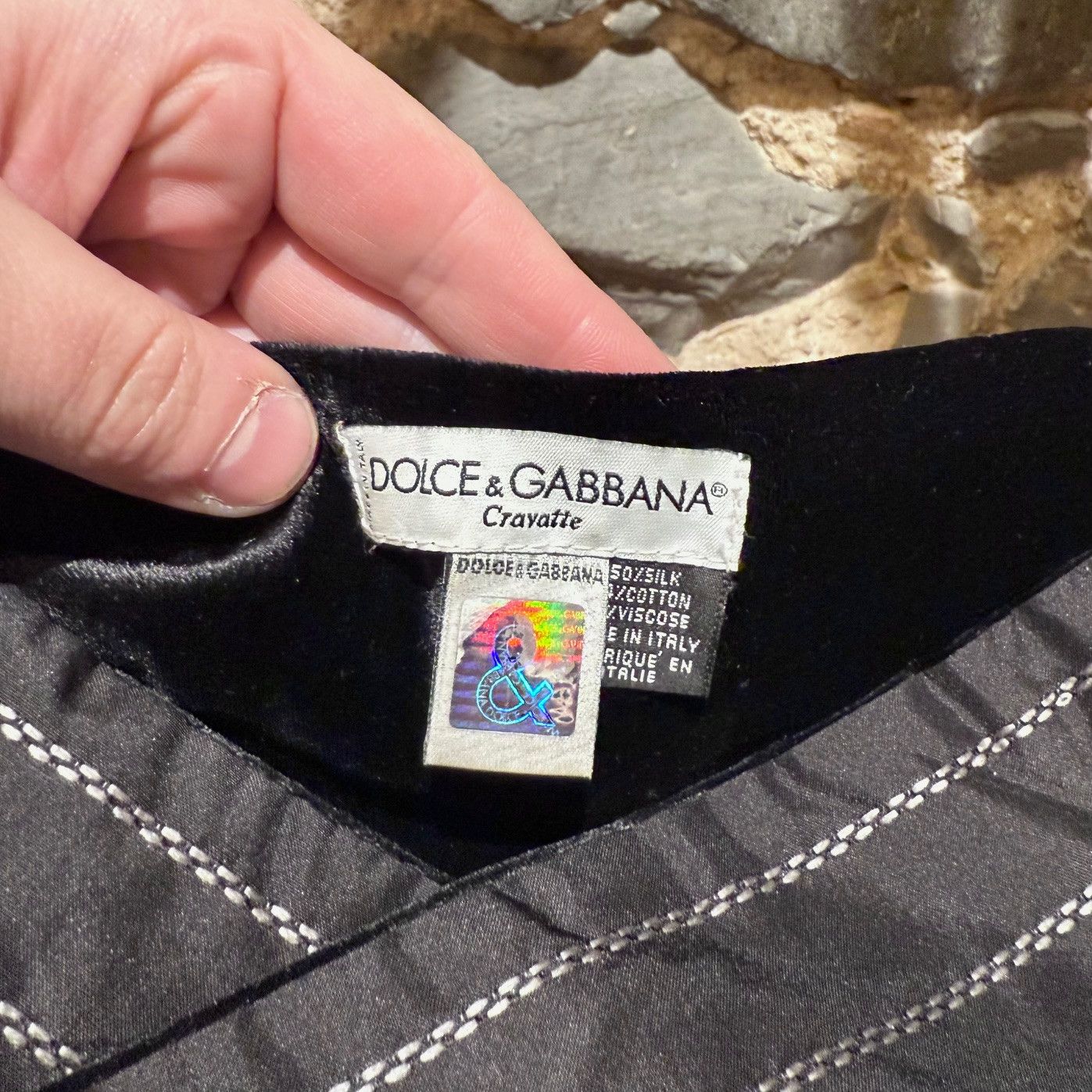 Dolce & Gabbana Dolce & Gabbana Velvet Lined Evening Scarf Size ONE SIZE - 6 Thumbnail
