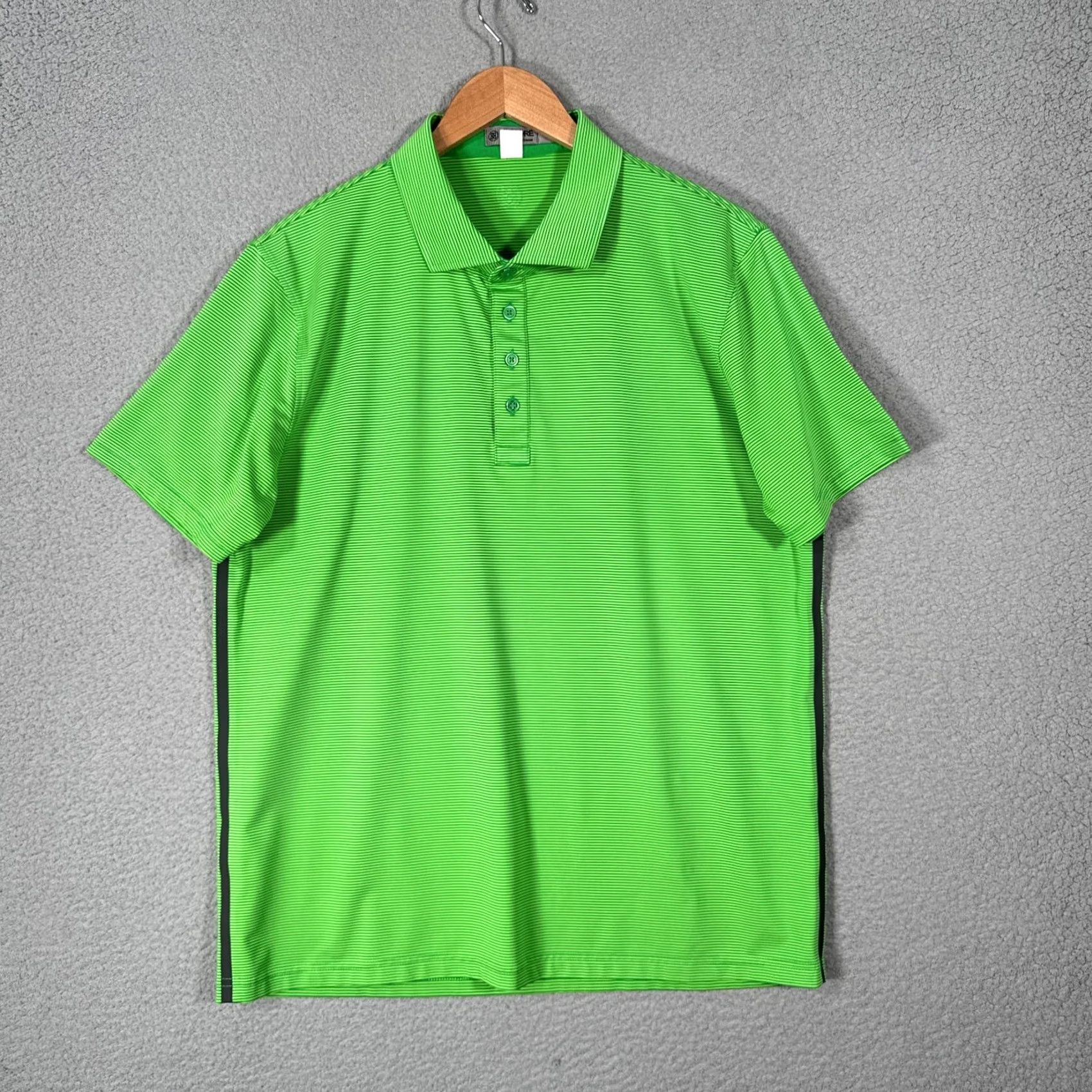 G/FORE G/FORE Polo Shirt Mens L Green Feeder Striped Golf Performance Top Size US L / EU 52-54 / 3 - 3 Thumbnail