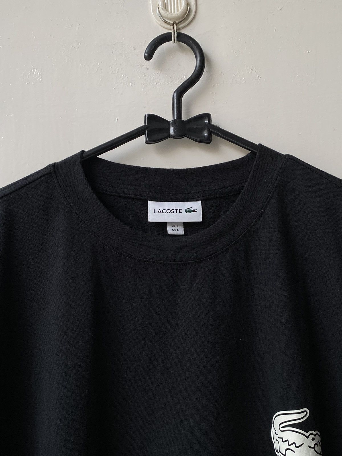 Lacoste LACOSTE Black Logo Oversize Boxy T-shirt Size US L / EU 52-54 / 3 - 13 Thumbnail