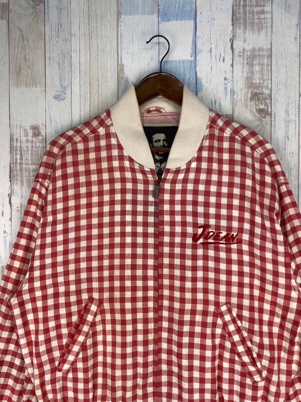 Vintage Vintage 1993 James Dean Gingham Bomber Jacket Size US M / EU 48-50 / 2 - 3 Thumbnail