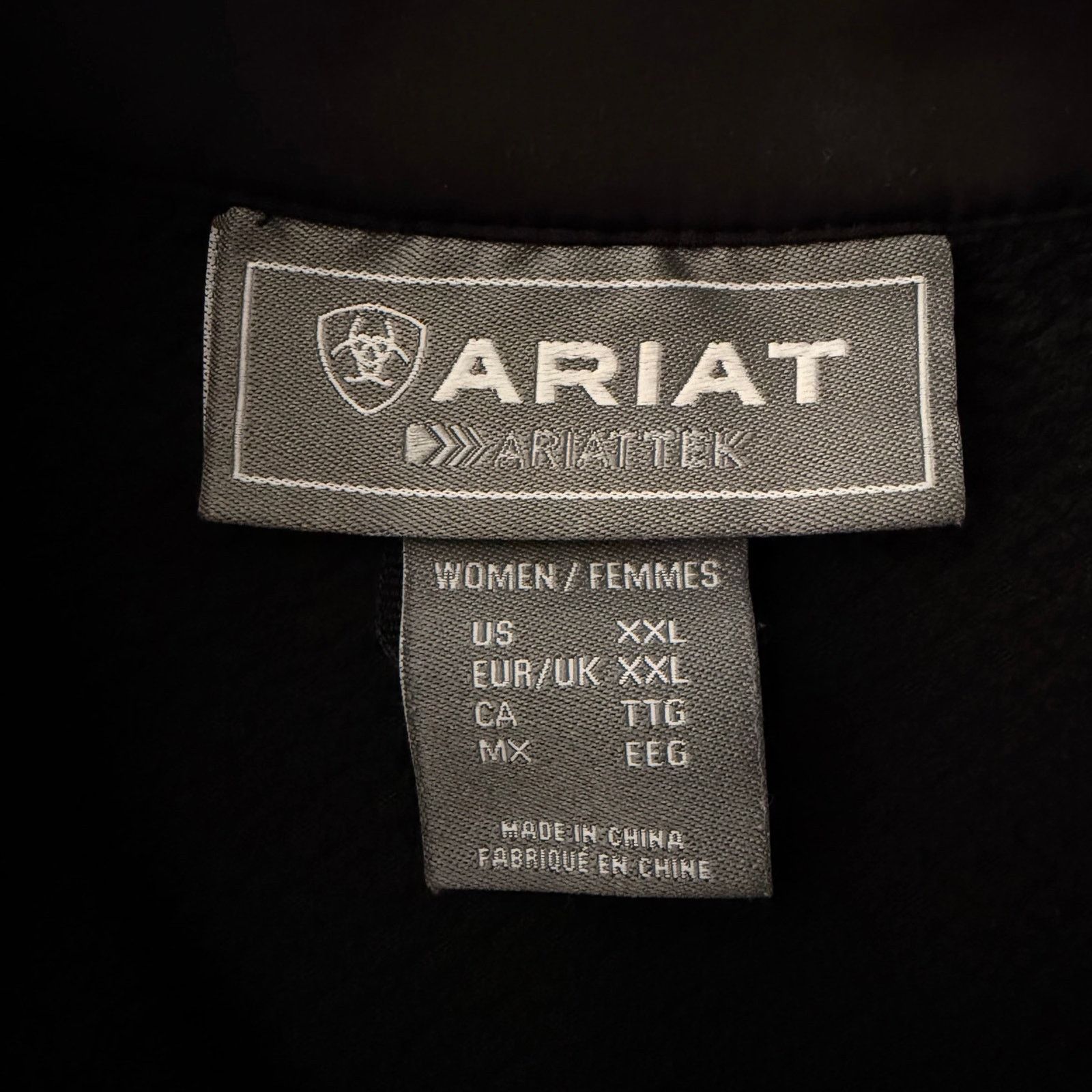 Ariat Ariat Tek Softshell Jacket Women XXL Black Full Zip Western Size XXL / US 16-18 / IT 52-54 - 4 Thumbnail
