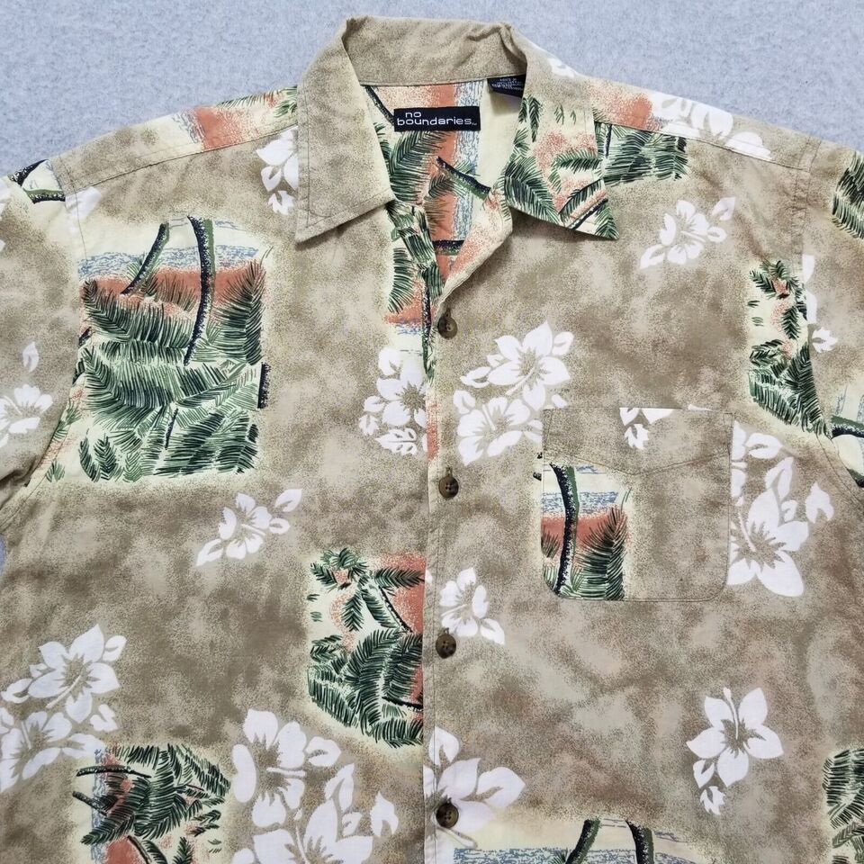 Other No Boundaries Hawaiian Shirt Mens Medium Button Up Pocket Size US M / EU 48-50 / 2 - 2 Thumbnail