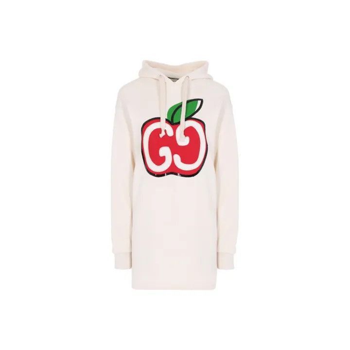 Gucci Gucci Apple Print Hooded Dress for Women-2507 Size XS / US 0-2 / IT 36-38 - 1 Thumbnail