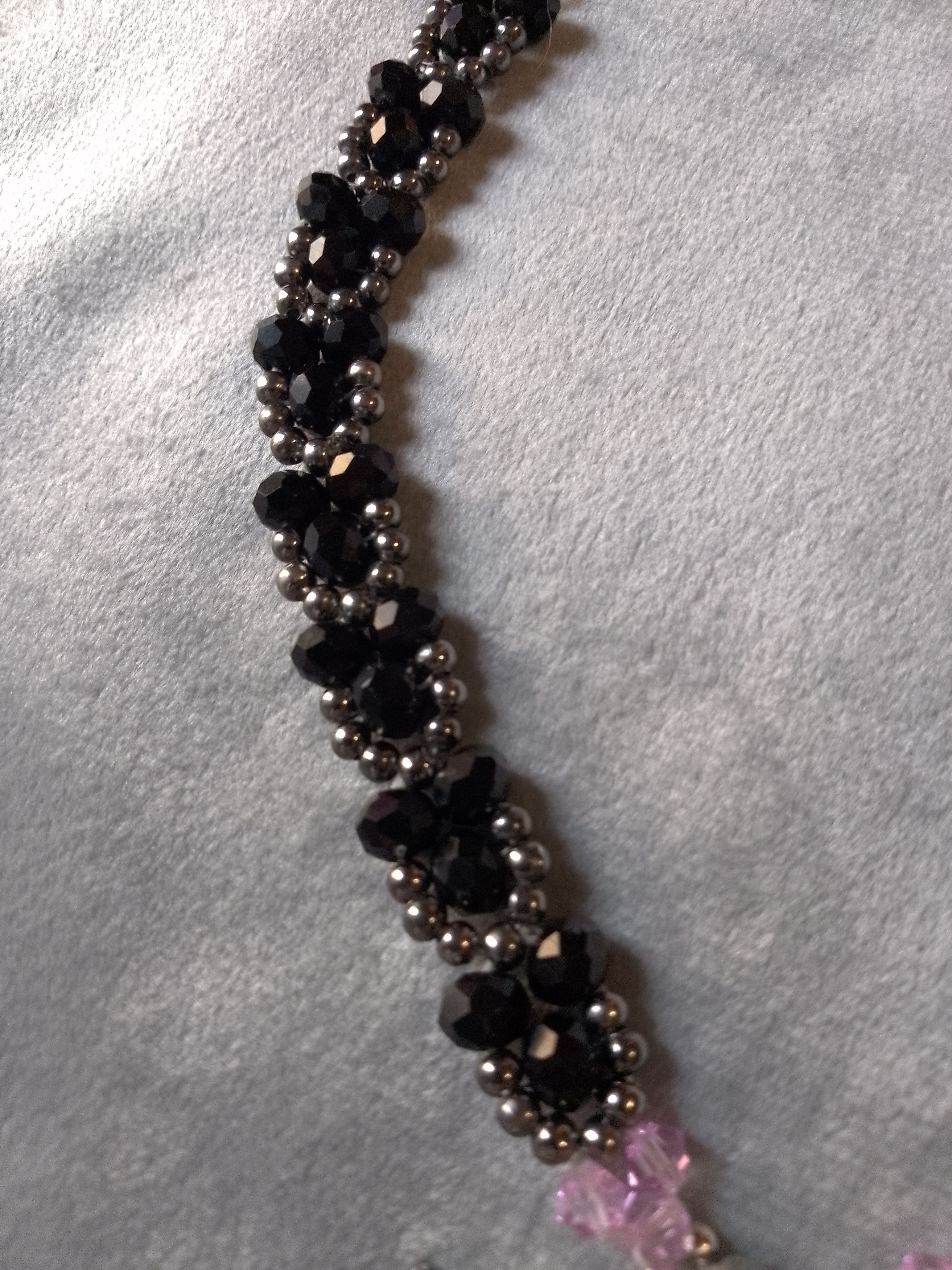 Handmade Black necklace with vintage Butterfly jewel pendant charm Size ONE SIZE - 7 Thumbnail