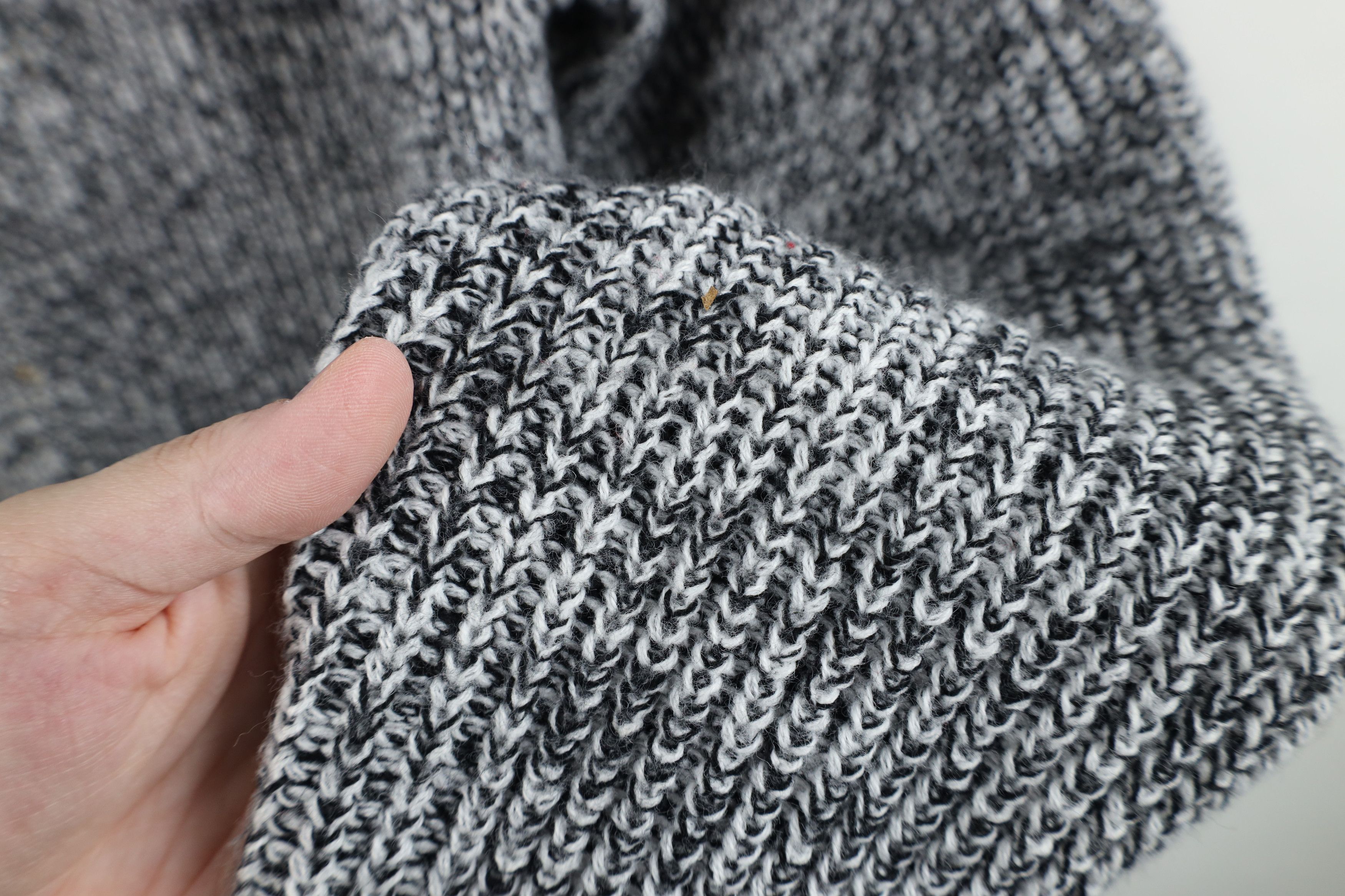 Vintage Vintage 90s Streetwear Blank Chunky Ribbed Knit Sweater Gray Size US M / EU 48-50 / 2 - 9 Thumbnail