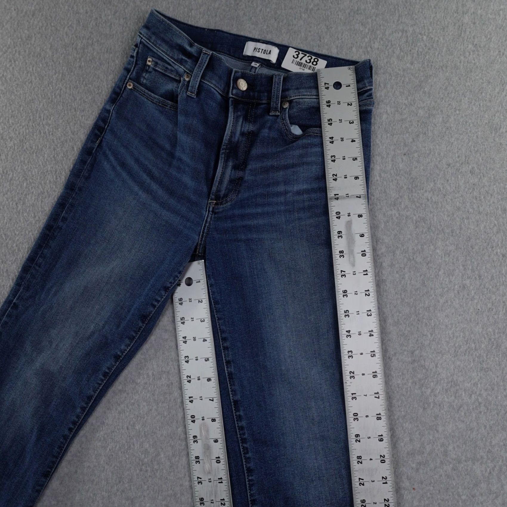 Pistola PISTOLA Jeans Womens 26 Flared Medium Wash Blue Denim 5-Pocket Zipper Fly Size 26 (26X26) Cotton Denim Womens Jeans Size 26" / US 2 / IT 38 - 6 Thumbnail