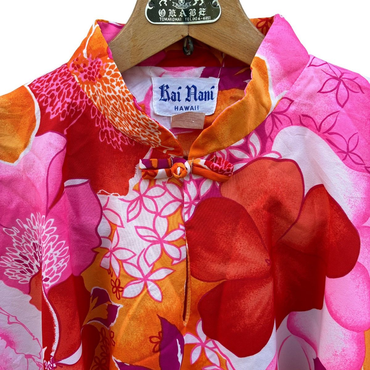 Other Vintage Kai Nani Hawaii Floral Kimono Blouse Tropical Cape Size ONE SIZE - 6 Thumbnail