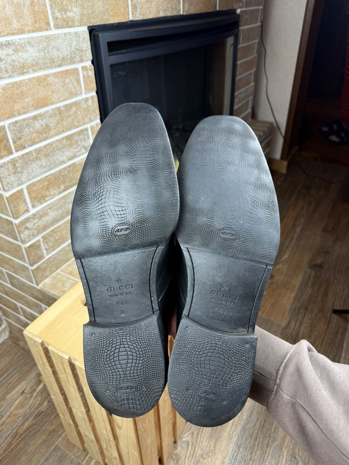 Gucci Gucci Black Leather Oxford Shoes Size US 12.5 / EU 45-46 - 14 Thumbnail