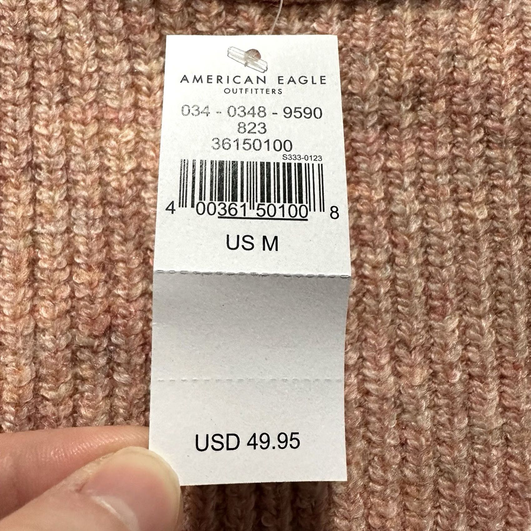 American Eagle Outfitters American Eagle Sweater Women Medium Pink Rose Cropped Relaxed Wool Blend Size M / US 6-8 / IT 42-44 - 4 Thumbnail
