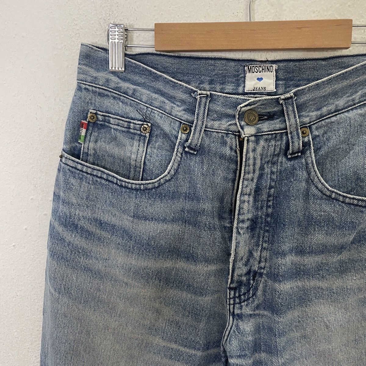 Moschino Vintage Moschino Distressed Denim Jeans Size US 29 - 3 Thumbnail